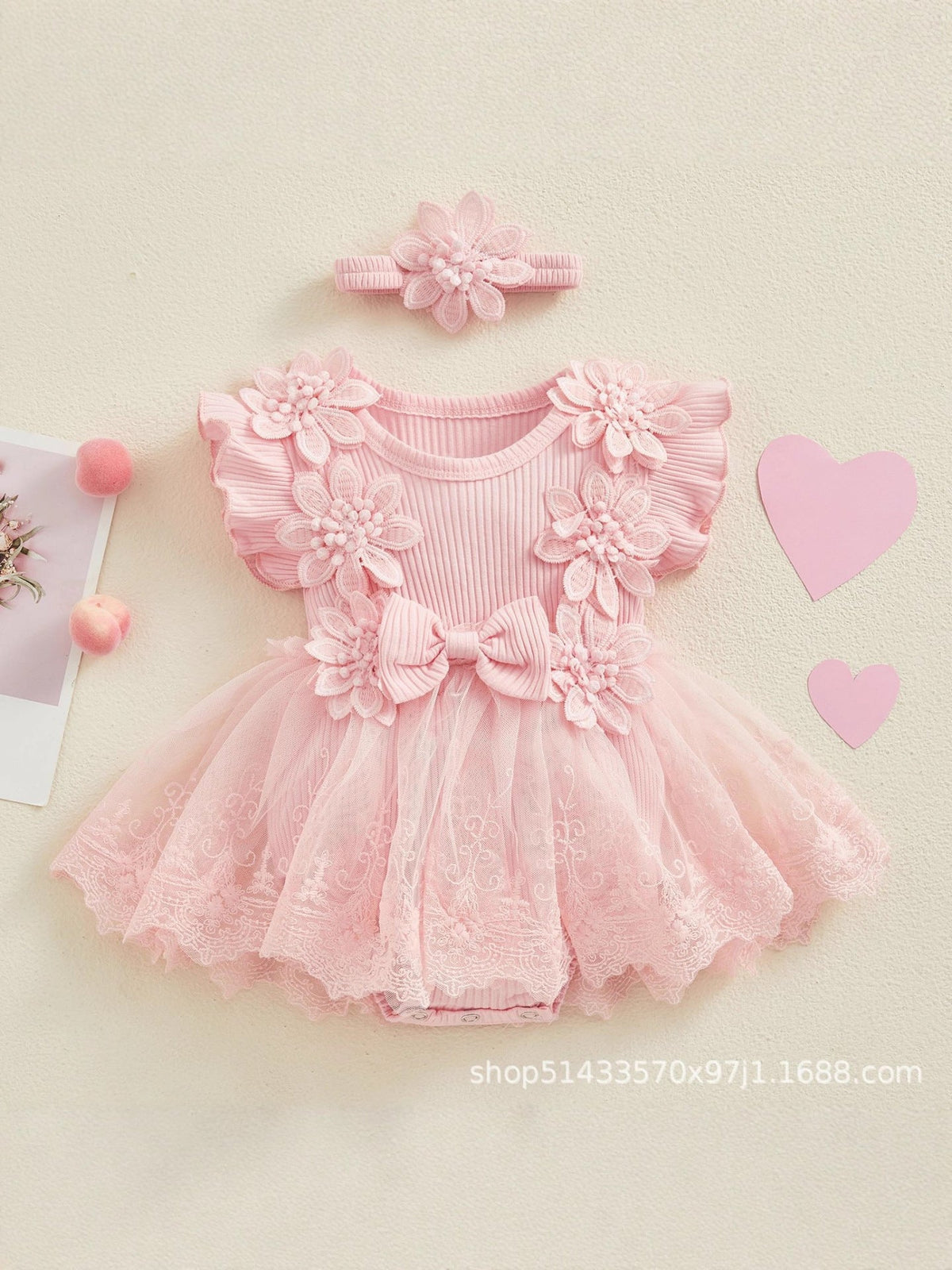 Summer Baby Dress, Baby Girl's One-Piece Dress, Fashionable Princess Dress, Pit Bow Dress, For 0-18 Month, Imported From China Girl's Cake Dress
