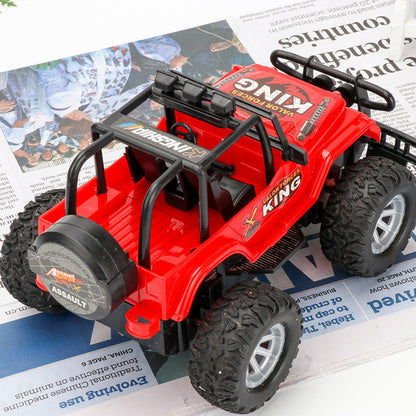 Remote Control Kids Electric Off-Road Racing Car 4-Channel Rechargeable Simulated RC Jeep Toy Vehicle for Cross-Border