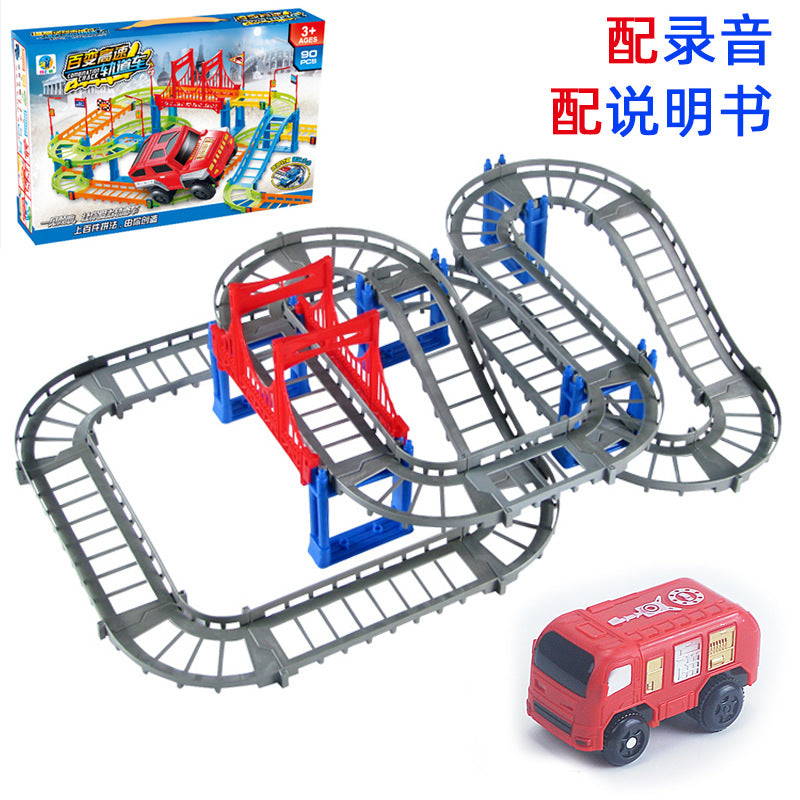 DIY Versatile Track Car Assembly Electric Kids Educational Toy Car City Train (Direct Shipping Available, Free Shipping)