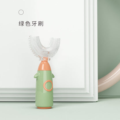 Silicone Children U-shaped Toothbrush Manual Lazy Toothbrush Baby Mouth Tooth Cleaner Wholesale