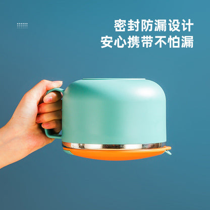 304 Stainless Steel Instant Noodle Cup Fast Food Cup Office Worker Convenient Sealed Insulated Lunch Box Student Dormitory Instant Noodle Bowl