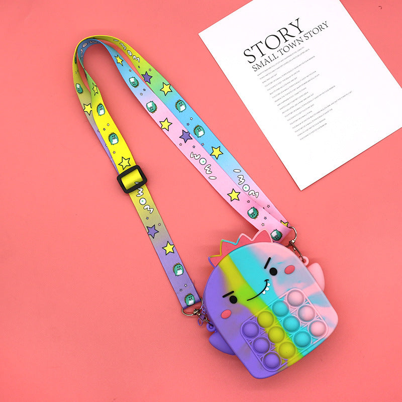 Mouse Killer Pioneer Silicone Cartoon Press Crossbody Bag Unicorn Kids Shoulder Bag Girls Crossbody Mini Square Bag Wholesale