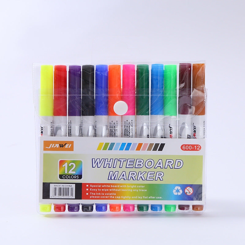 Trending Creative Floating Pen 12-Color Erasable, Washable Whiteboard Markers — Water-Based Markers for Students, Teaching & Office (Wholesale)