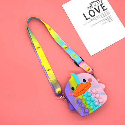 Mouse Killer Pioneer Silicone Cartoon Press Crossbody Bag Unicorn Kids Shoulder Bag Girls Crossbody Mini Square Bag Wholesale