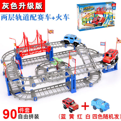 DIY Versatile Track Car Assembly Electric Kids Educational Toy Car City Train (Direct Shipping Available, Free Shipping)