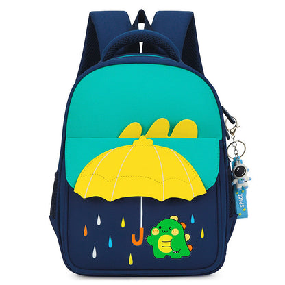 Cross-Border Ready Stock New Kids Umbrella Design Backpack 3-7 Years Old Children, Cartoon Lightweight School Bag for Kindergarten & Primary School