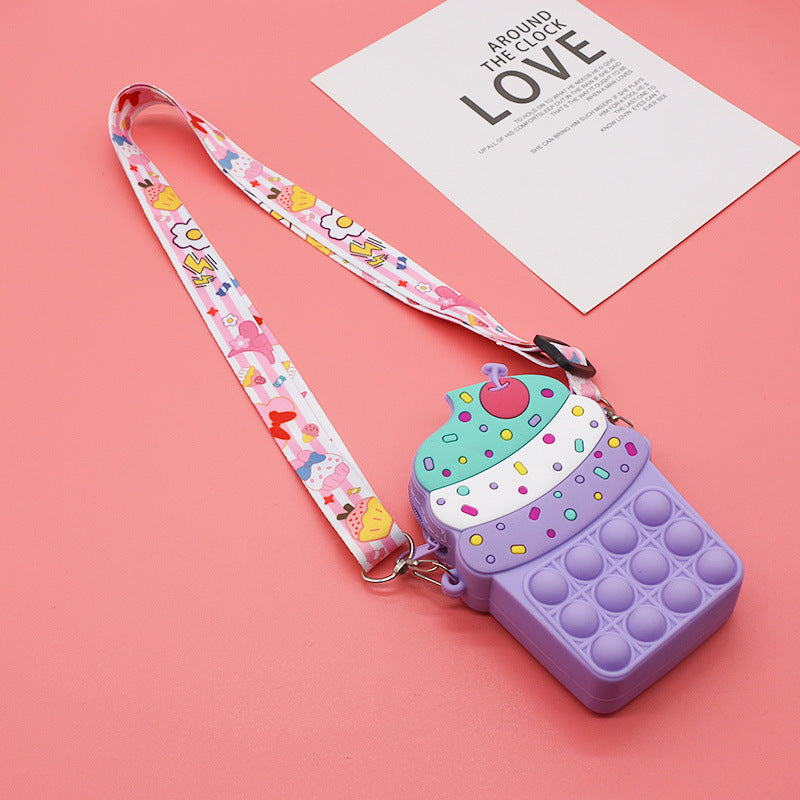 Mouse Repellent Pioneer Kids Fashion Crossbody Bag for Boys — Trendy, Cute, Casual Korean Style, Personalized Silicone Stress-Relief Bag