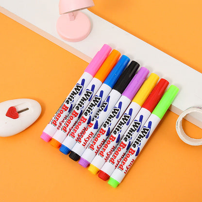 Trending Creative Floating Pen 12-Color Erasable, Washable Whiteboard Markers — Water-Based Markers for Students, Teaching & Office (Wholesale)
