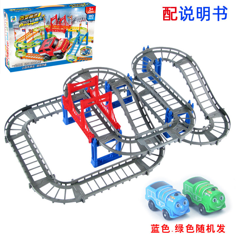 DIY Versatile Track Car Assembly Electric Kids Educational Toy Car City Train (Direct Shipping Available, Free Shipping)