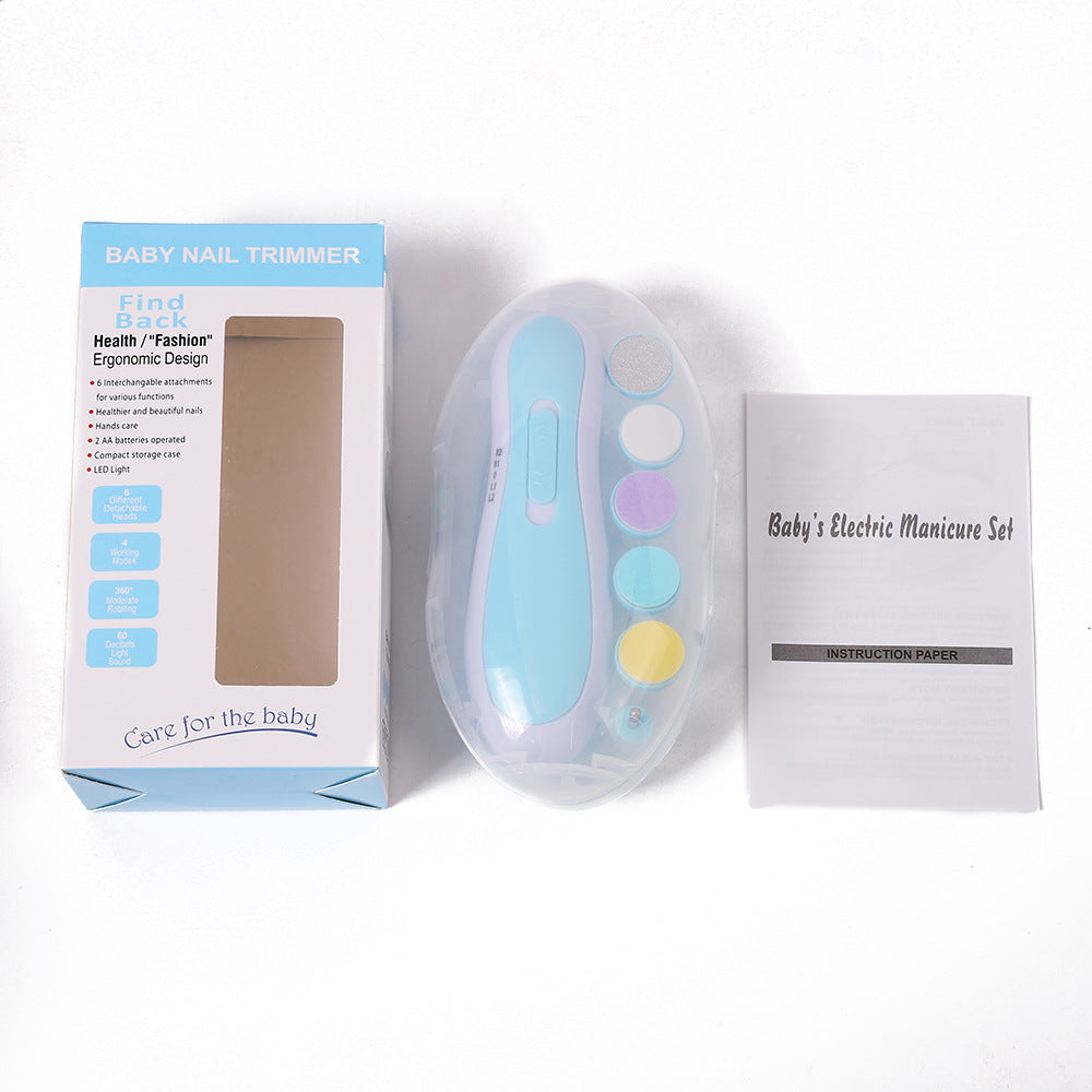Baby Electric Nail Polisher, Multifunctional Anti-Scratch Kidsren's Nail Polisher, Baby Manicure Tool Set
