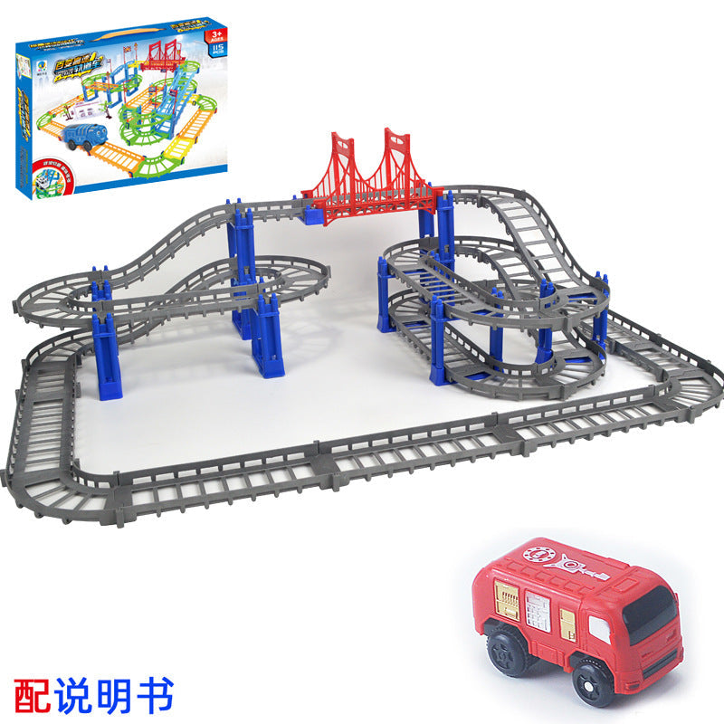 DIY Versatile Track Car Assembly Electric Kids Educational Toy Car City Train (Direct Shipping Available, Free Shipping)