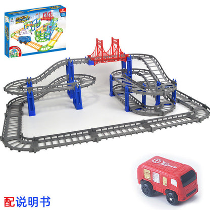 DIY Versatile Track Car Assembly Electric Kids Educational Toy Car City Train (Direct Shipping Available, Free Shipping)