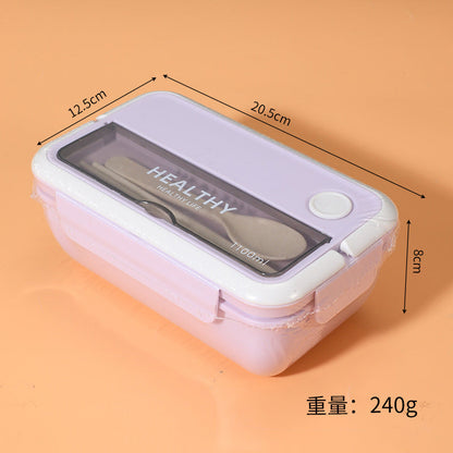 Plastic Lunch Box Divided Lunch Box for Students and Office Workers Large-Capacity Lunch Box Sealed Insulated Lunch Box with Lid