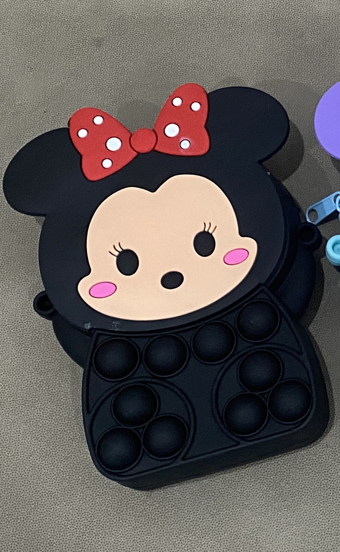 Novel Creative Cartoon Silicone Pouch Kids Crossbody Sling Bag Cute Bear Coin Purse &amp; Small Storage Bag