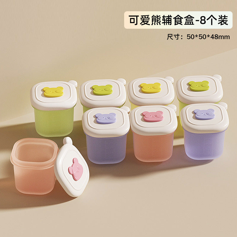 Baby Food Freezer Compartment Baby Food Box Compartment Independent Storage and Packaging Meat Puree Thick Soup Baby Silicone Food Supplement Mold