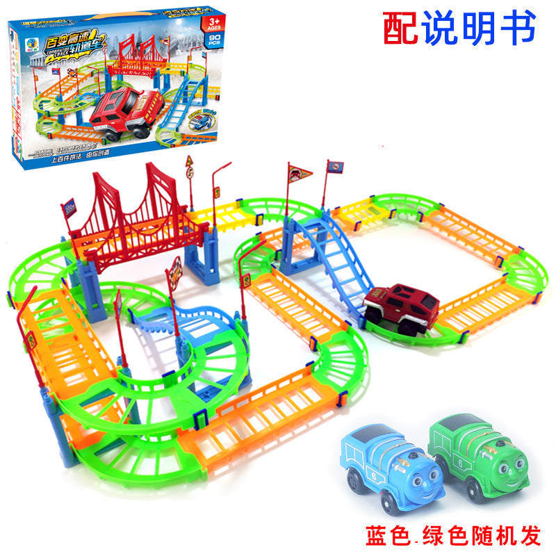 DIY Versatile Track Car Assembly Electric Kids Educational Toy Car City Train (Direct Shipping Available, Free Shipping)