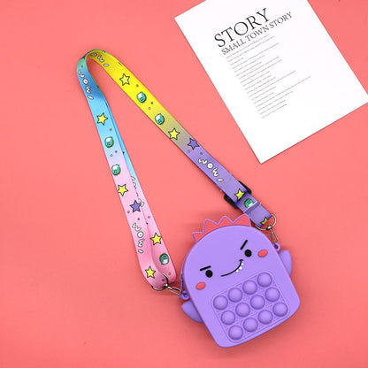 Mouse Killer Pioneer Silicone Cartoon Press Crossbody Bag Unicorn Kids Shoulder Bag Girls Crossbody Mini Square Bag Wholesale