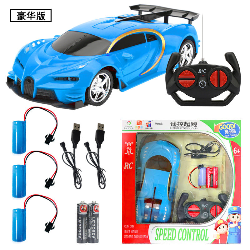 Remote Control Kids Electric Off-Road Racing Car 4-Channel Rechargeable Simulated RC Jeep Toy Vehicle for Cross-Border