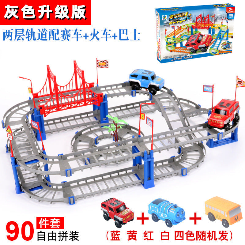 DIY Versatile Track Car Assembly Electric Kids Educational Toy Car City Train (Direct Shipping Available, Free Shipping)