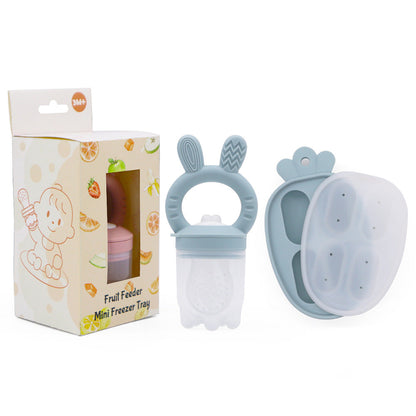New Product Baby Fruit and Vegetable Music Food Grade Full Silicone Fruit Bite Ice Cube Mould Baby Feeding Food Supplementary Artifact