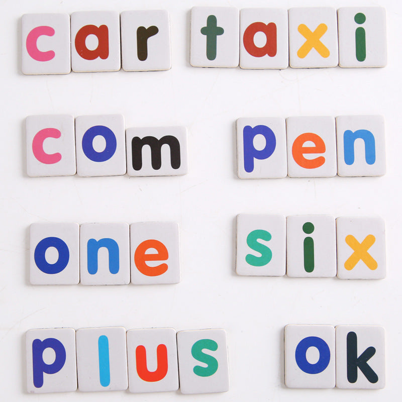 Clip-On Kids Book Early Learning: English Alphabet Letter Word-Building Magnetic Learning & Cognitive Educational Toy