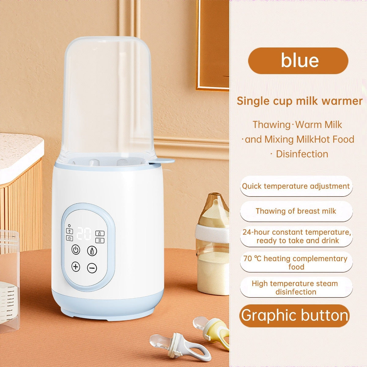 Cross-Border Baby Special Milk Warmer Sterilizer Two-In-One Household Constant Temperature Milk Warmer Breast Milk Warmer Milk Warmer