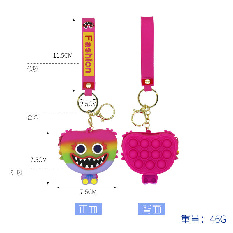 Mouse Killer Pioneer Silicone Cartoon Press Crossbody Bag Unicorn Kids Shoulder Bag Girls Crossbody Mini Square Bag Wholesale