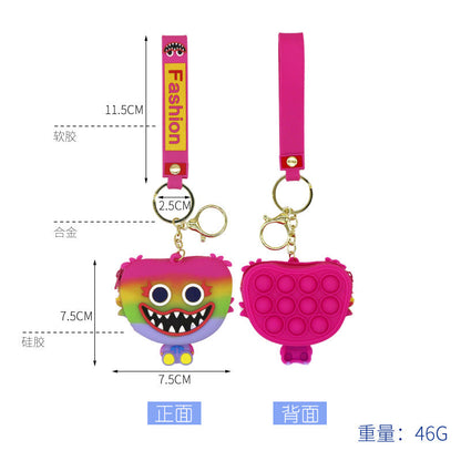 Mouse Killer Pioneer Silicone Cartoon Press Crossbody Bag Unicorn Kids Shoulder Bag Girls Crossbody Mini Square Bag Wholesale