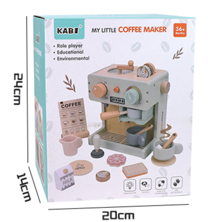 Kids Pretend Play Tea Set Dessert Cake Coffee BBQ Kitchen Fruits Wooden Educational Toys