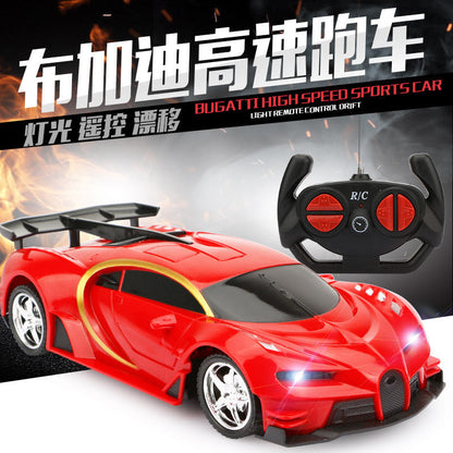 Remote Control Kids Electric Off-Road Racing Car 4-Channel Rechargeable Simulated RC Jeep Toy Vehicle for Cross-Border
