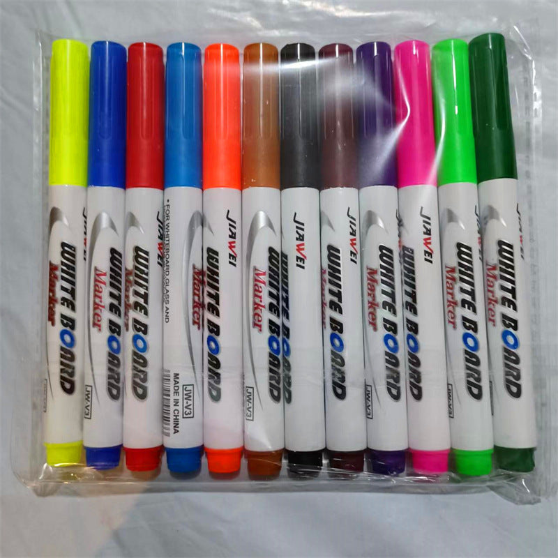 Trending Creative Floating Pen 12-Color Erasable, Washable Whiteboard Markers — Water-Based Markers for Students, Teaching & Office (Wholesale)