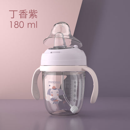 Children's Drinking Cup, Baby Anti-Choking Straw Cup, Baby Handle Water Bottle, Drop-Resistant Water Bottle, Portable Learning Drinking Cup